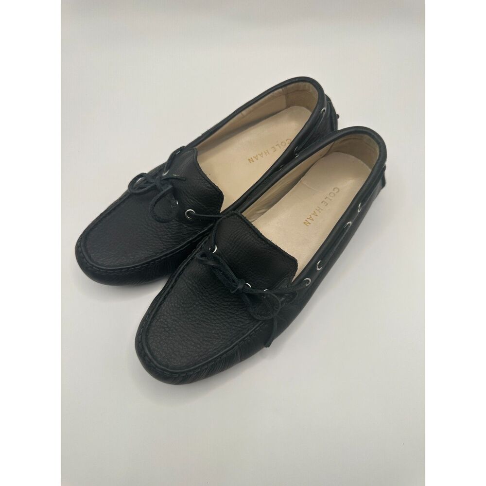 Cole Haan Leather Loafer for Women US Sz 6 Bow String Accent Black - Picture 4 of 6